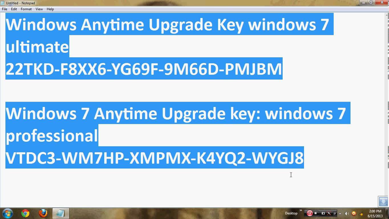 Windows 7 Master Serial Key
